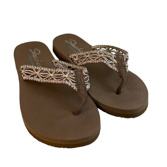 Skechers Sandcomber Yoga Foam Thong Flip-Flop Sandals - Size 8.5 - Picture 1 of 4